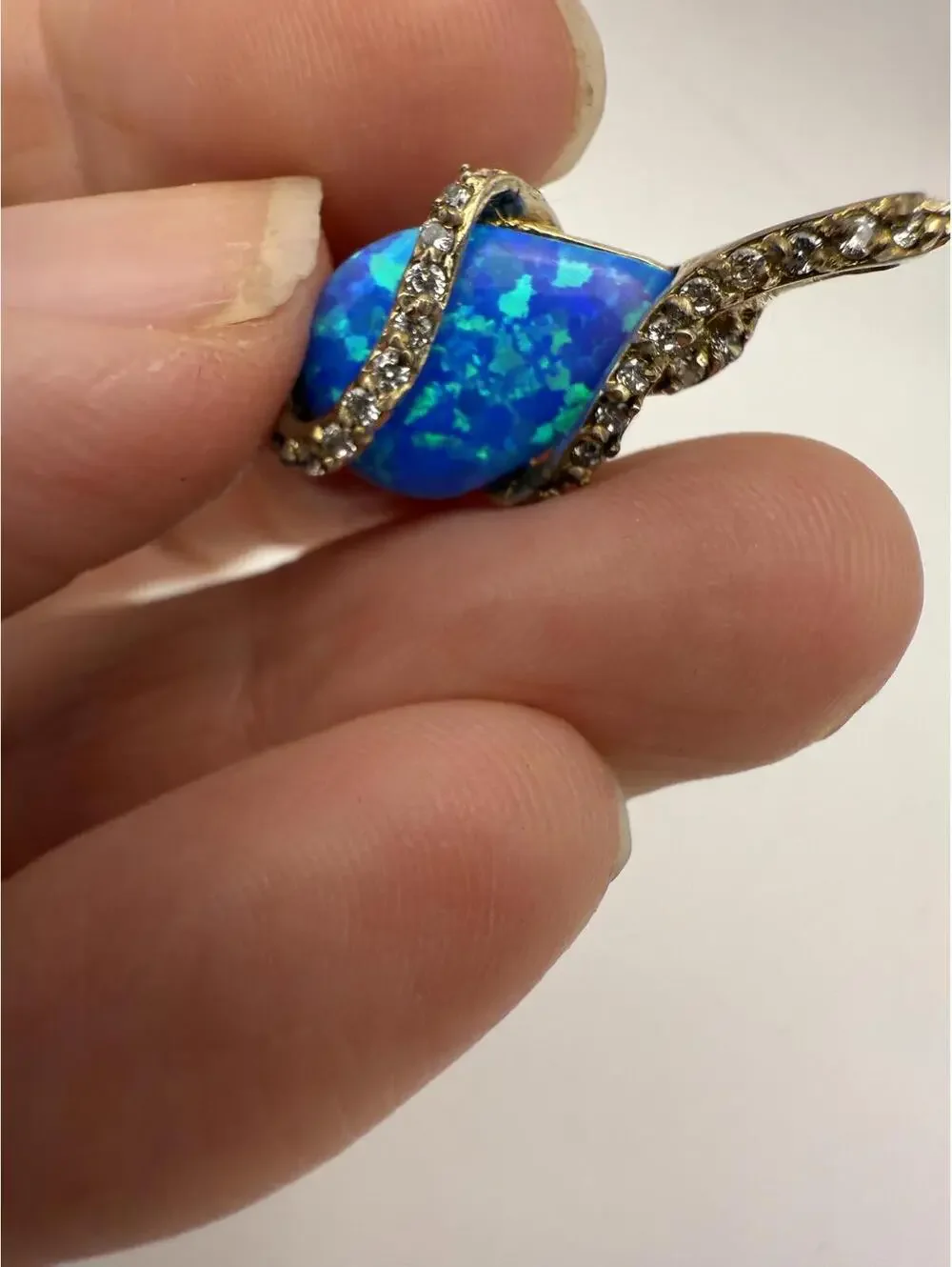 Montana Silversmith Blue Opal Pendant Silver